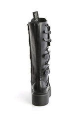 spiked gothic bat buckle combat boots by demonia