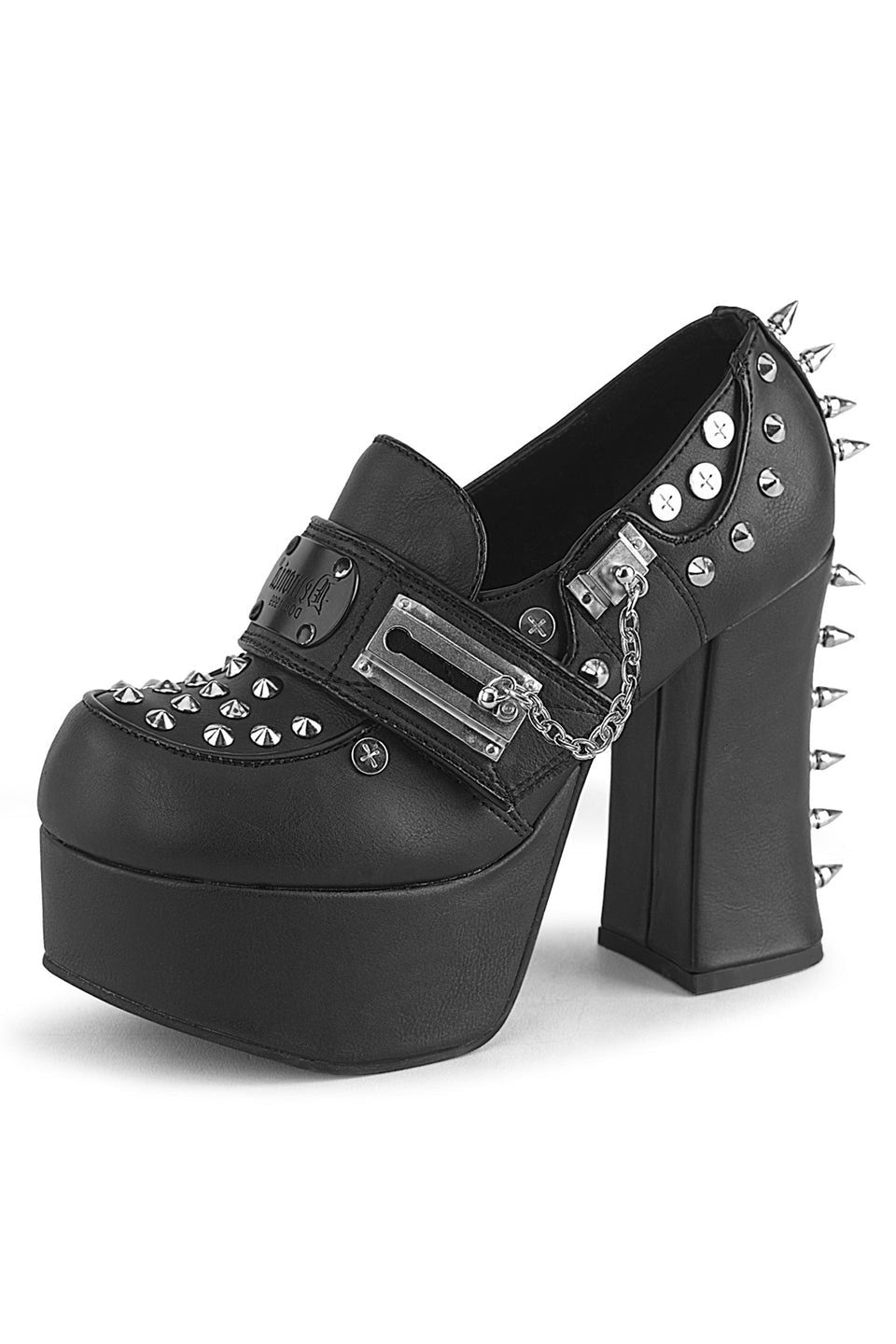 womens vegan leather demonia platform heels