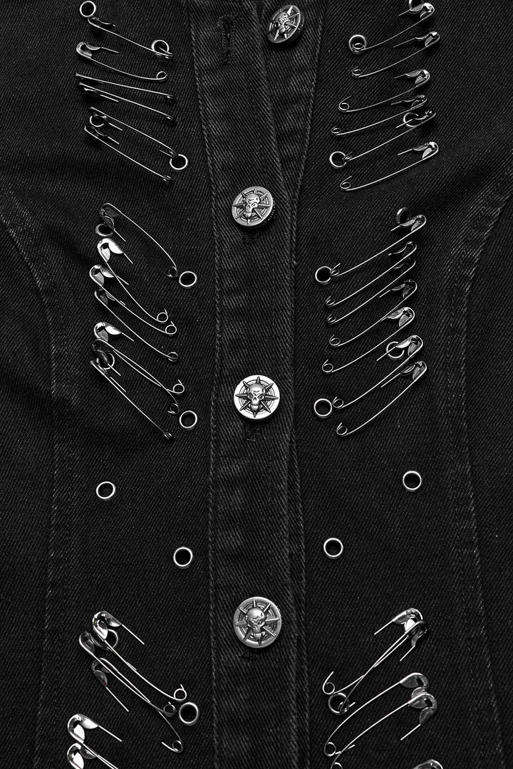 safety pins punk vest