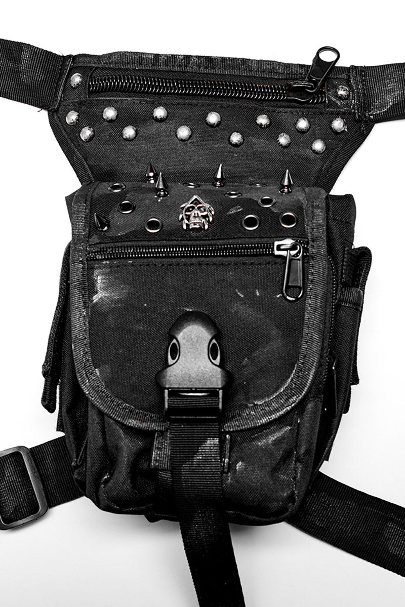 Desert Reaper Spiked Harness Bag - bags & wallets - VampireFreaks - Punk Rave