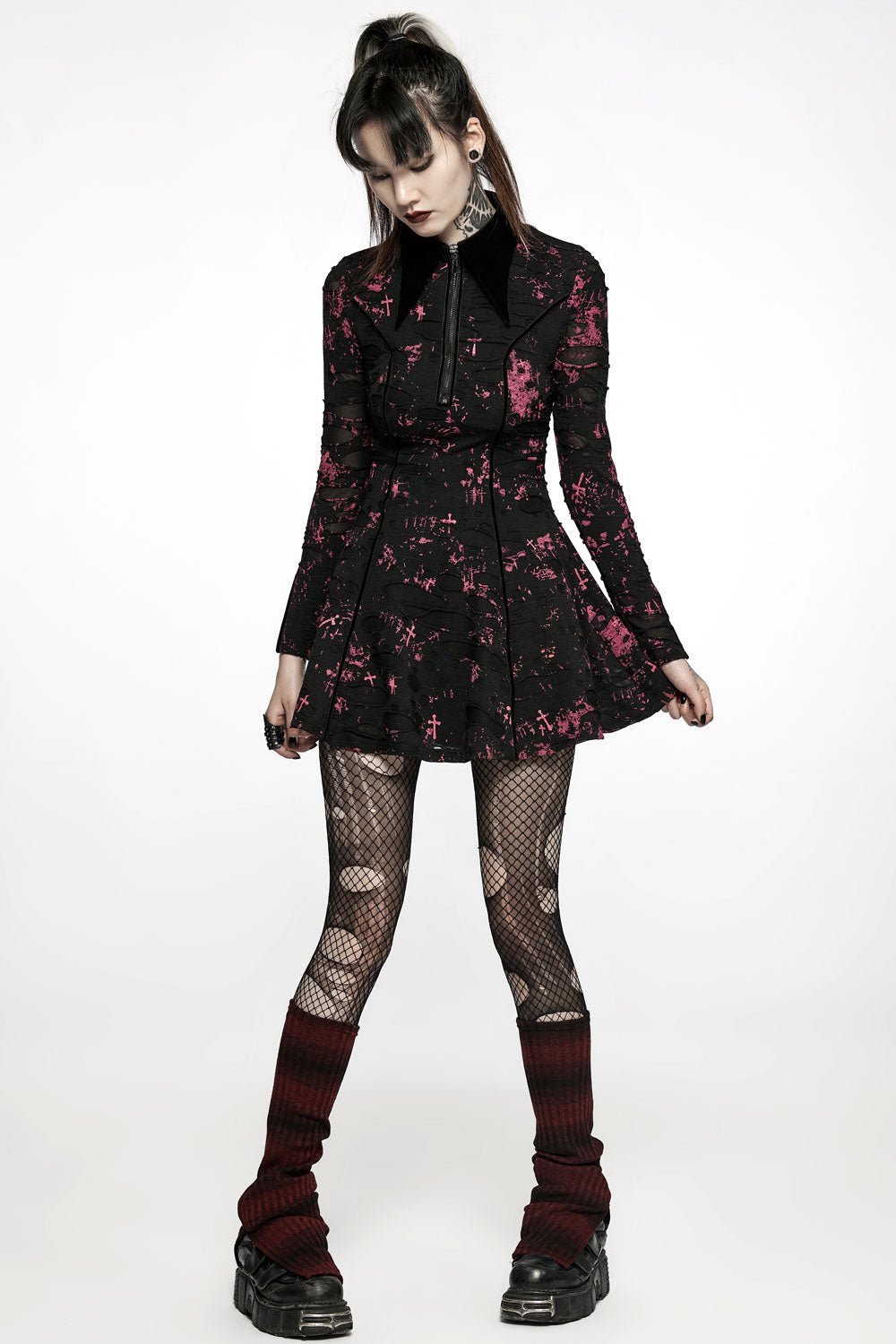 Designer Blood Splattered Dress - dresses - VampireFreaks - Punk Rave