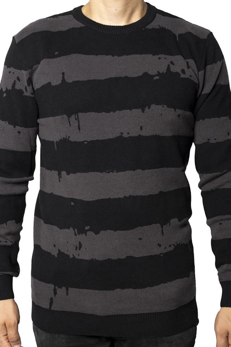 Destroyer Stripe Gray Sweater