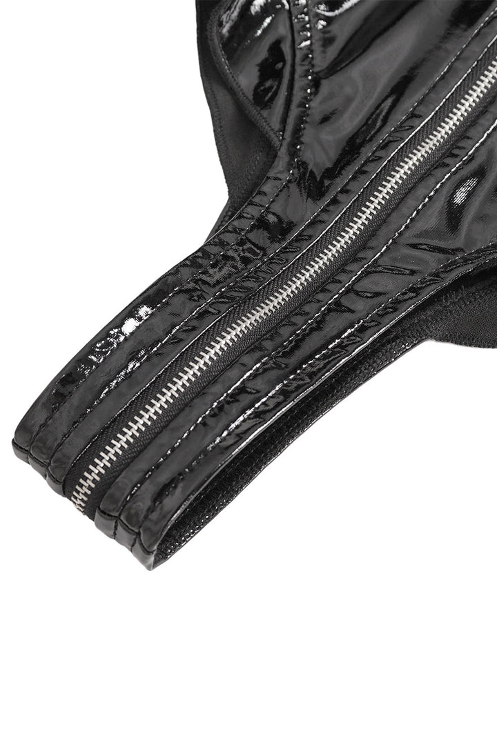One piece bodysuit with zipper