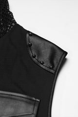 distressed goth top for men