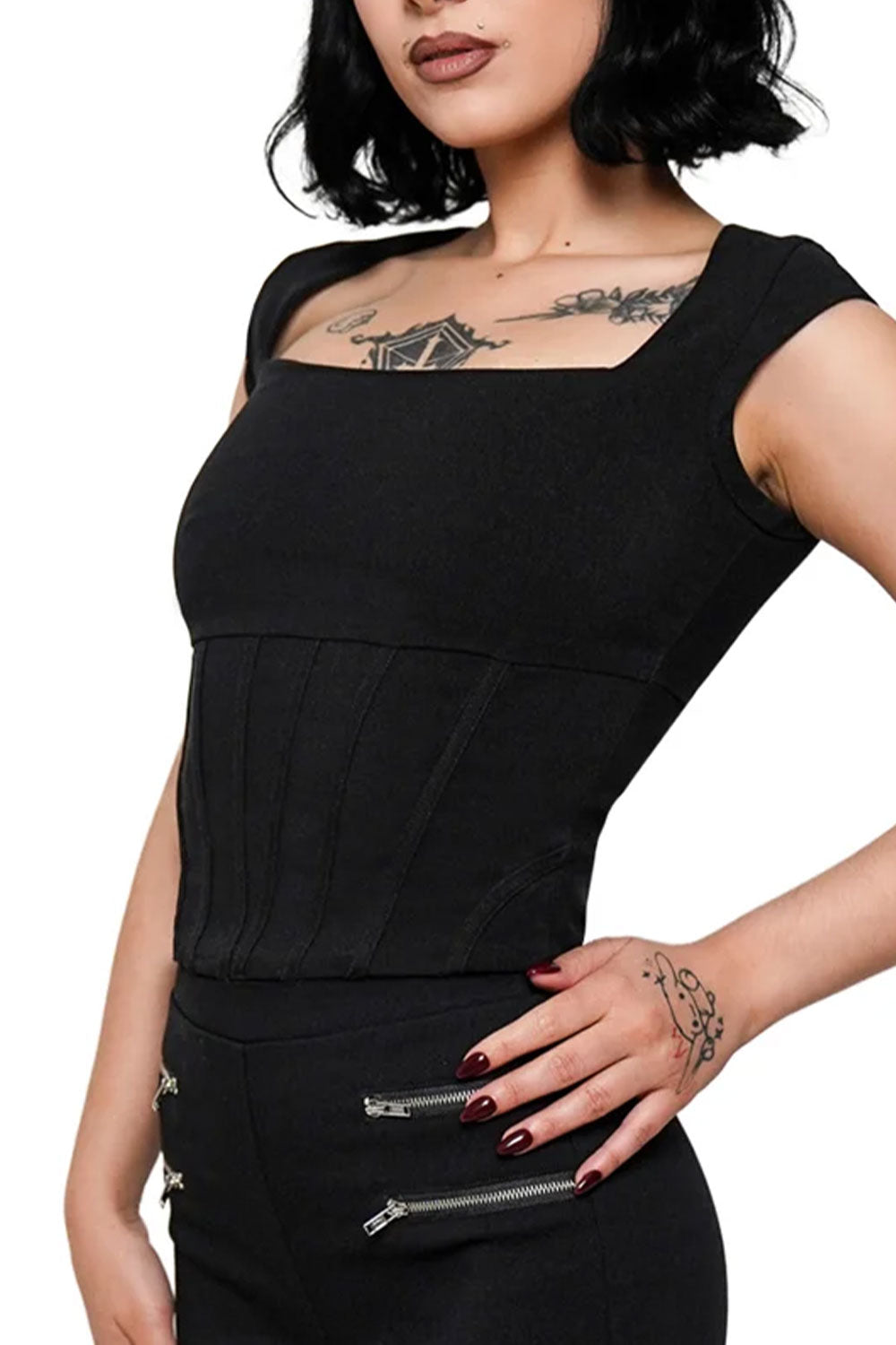 Forest Ink womens goth short sleeve top