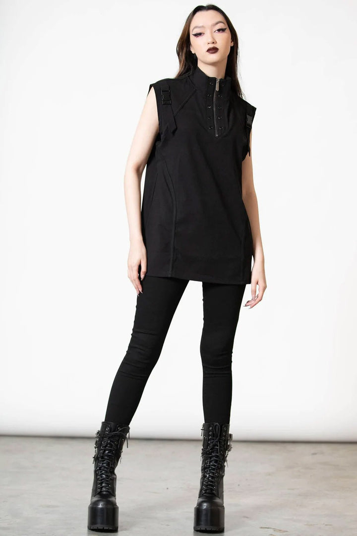 Deux Ex Sleeveless Top [Unisex] - mens tops - VampireFreaks - Killstar