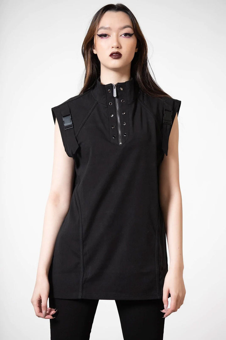 Deux Ex Sleeveless Top [Unisex] - mens tops - VampireFreaks - Killstar