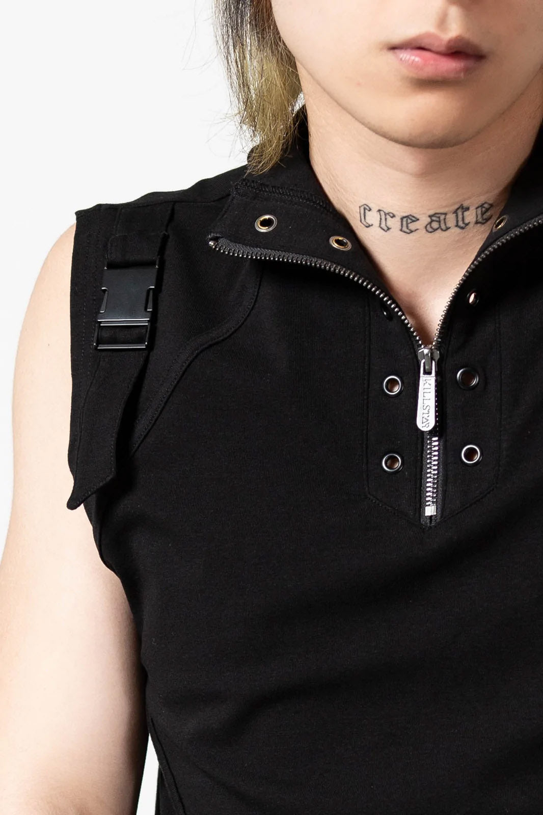 Deux Ex Sleeveless Top [Unisex] - mens tops - VampireFreaks - Killstar