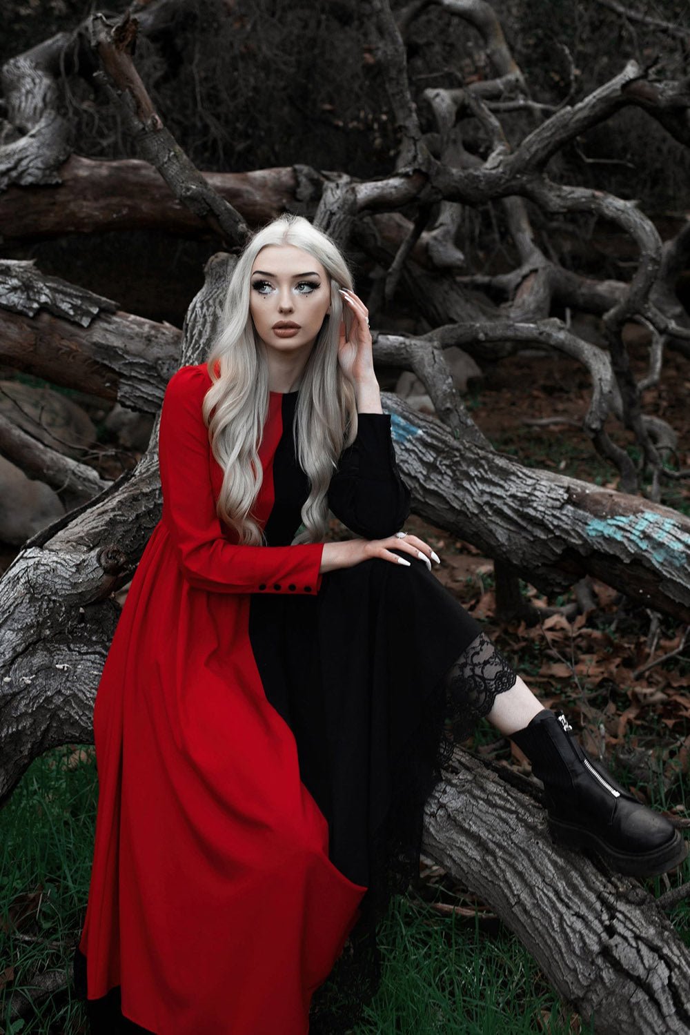 Devil and Daughter Dress [RED/BLACK]