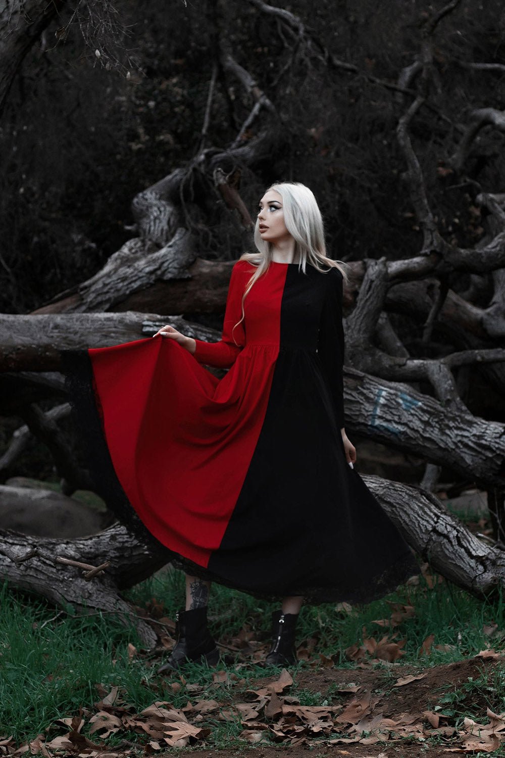 Devil and Daughter Dress [RED/BLACK] - dresses - VampireFreaks - Lively Ghosts