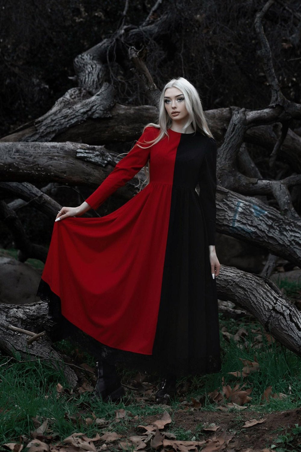 Devil and Daughter Dress [RED/BLACK] - dresses - VampireFreaks - Lively Ghosts