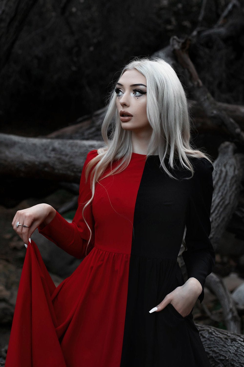 Devil and Daughter Dress [RED/BLACK] - dresses - VampireFreaks - Lively Ghosts