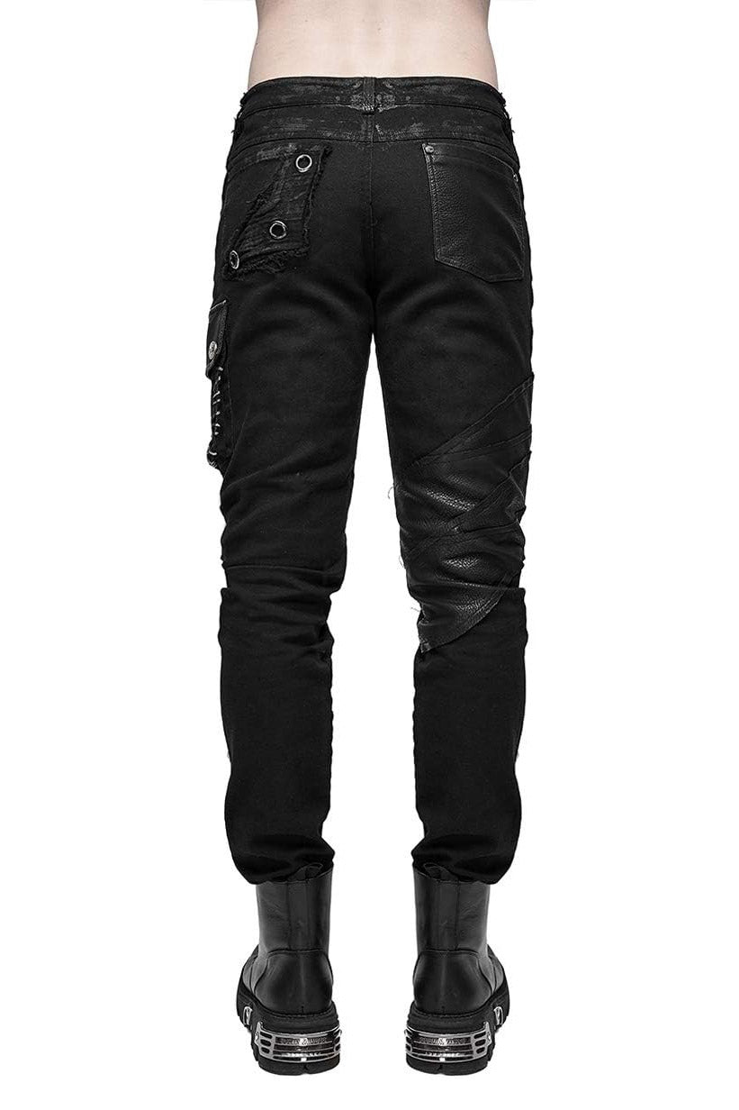 mens slim fit shredded stitched jeans