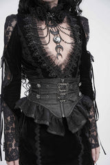 Womens zipper girdle with buttons