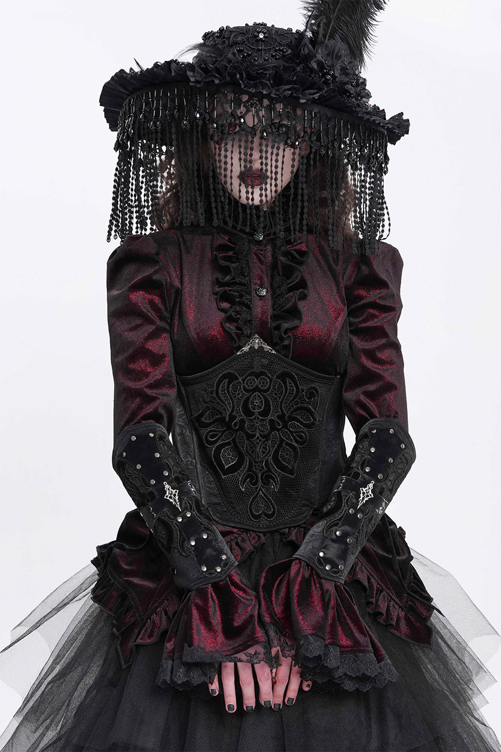 black steampunk gloves 