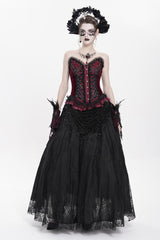 romantic goth lace-up top