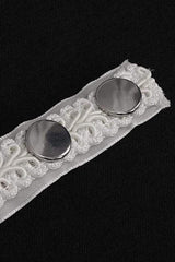 layered lace romantic goth necktie  with back close
