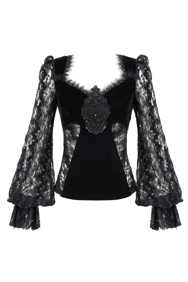 Nosferatu Lace Sleeve Gothic Top