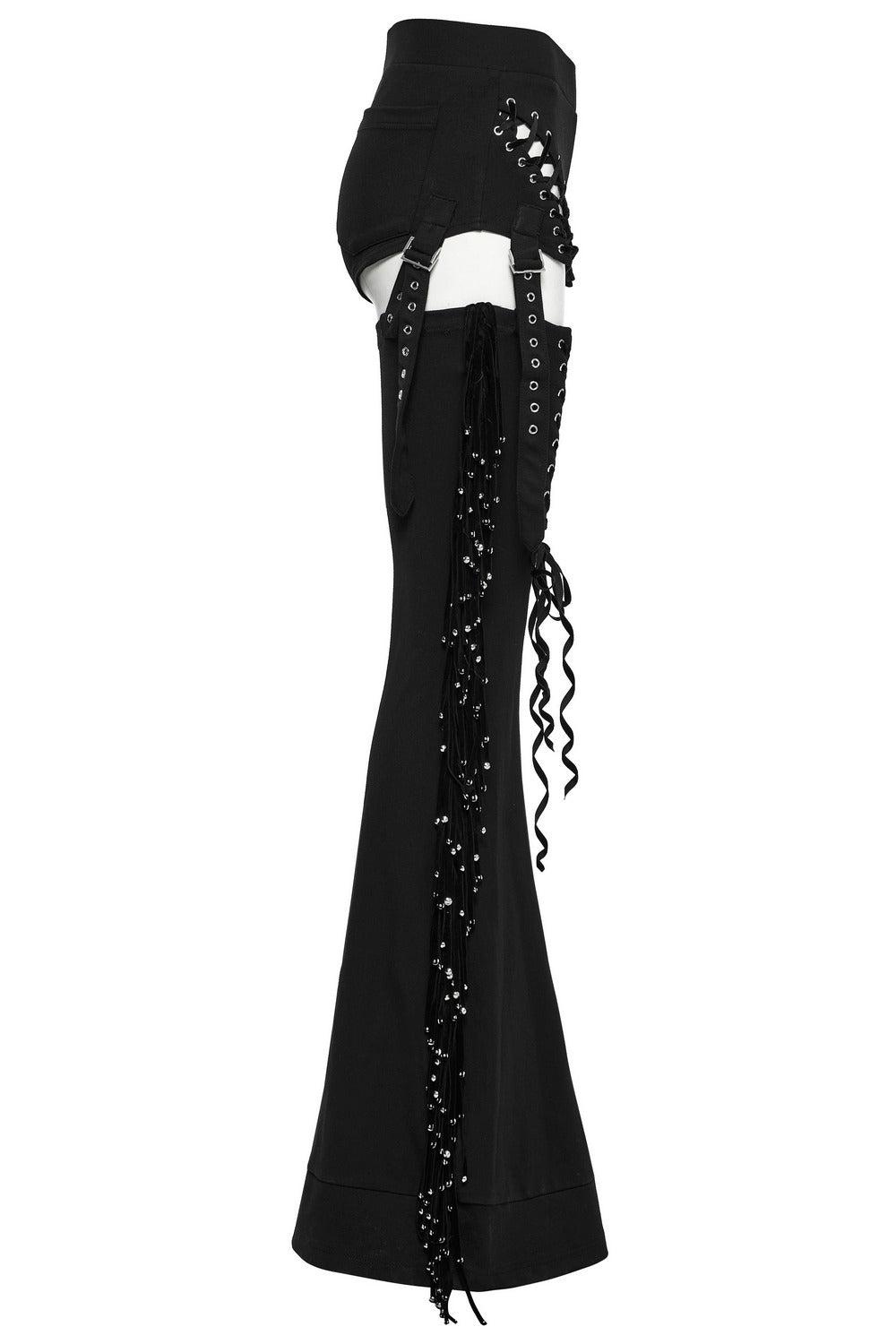 low-rise hippie goth pants