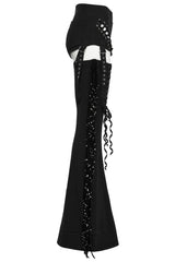 low-rise hippie goth pants