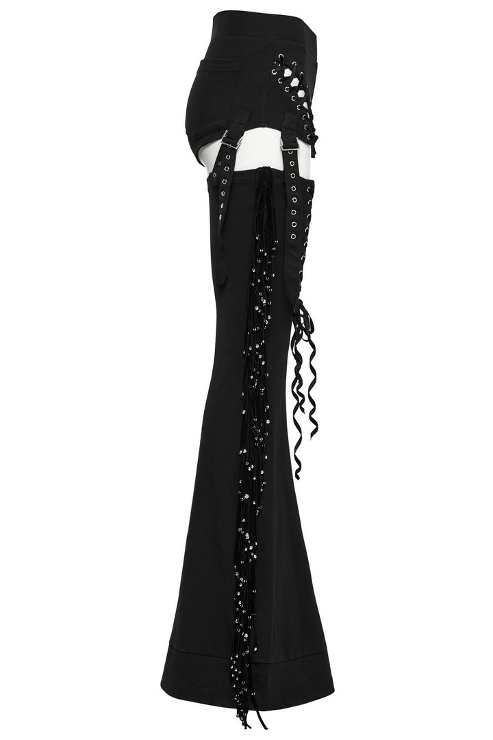 low-rise hippie goth pants