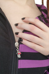 Shiori Half and Half  Hoodie [BLACK/PURPLE]