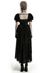black rose corset lace up dress