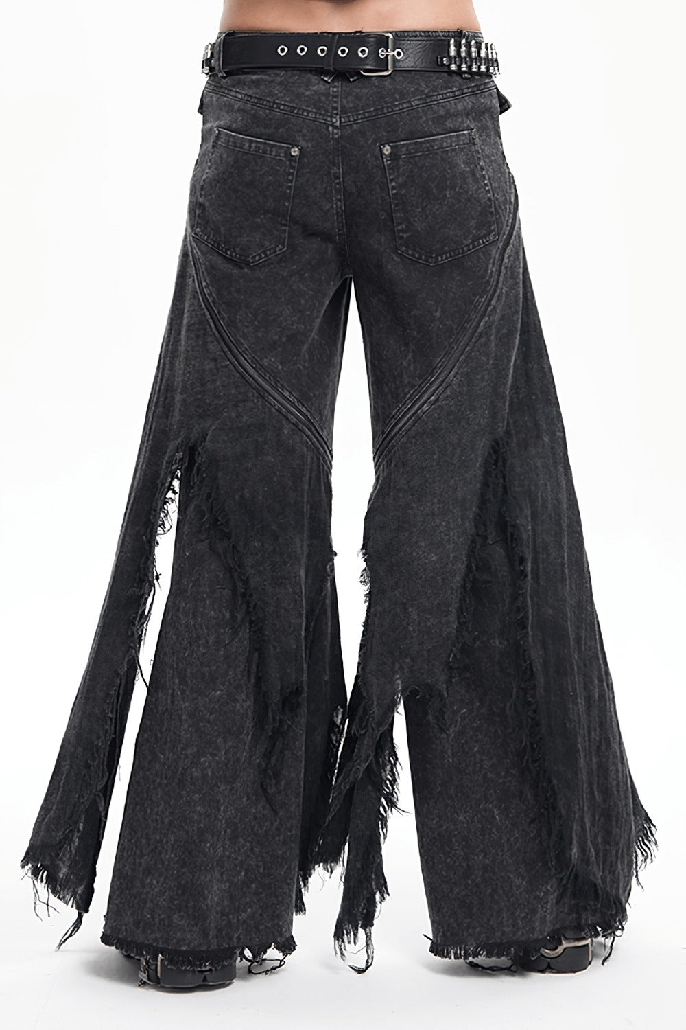 mens wide leg baggy fit grunge goth pants