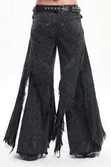 mens wide leg baggy fit grunge goth pants