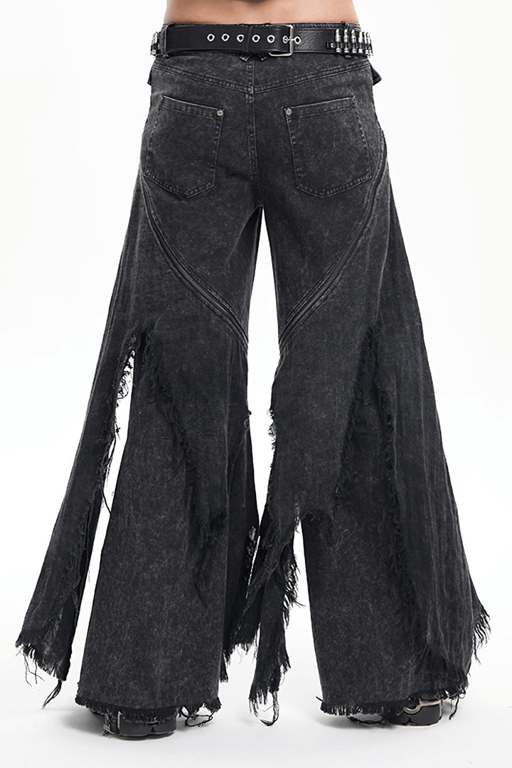 mens wide leg baggy fit grunge goth pants