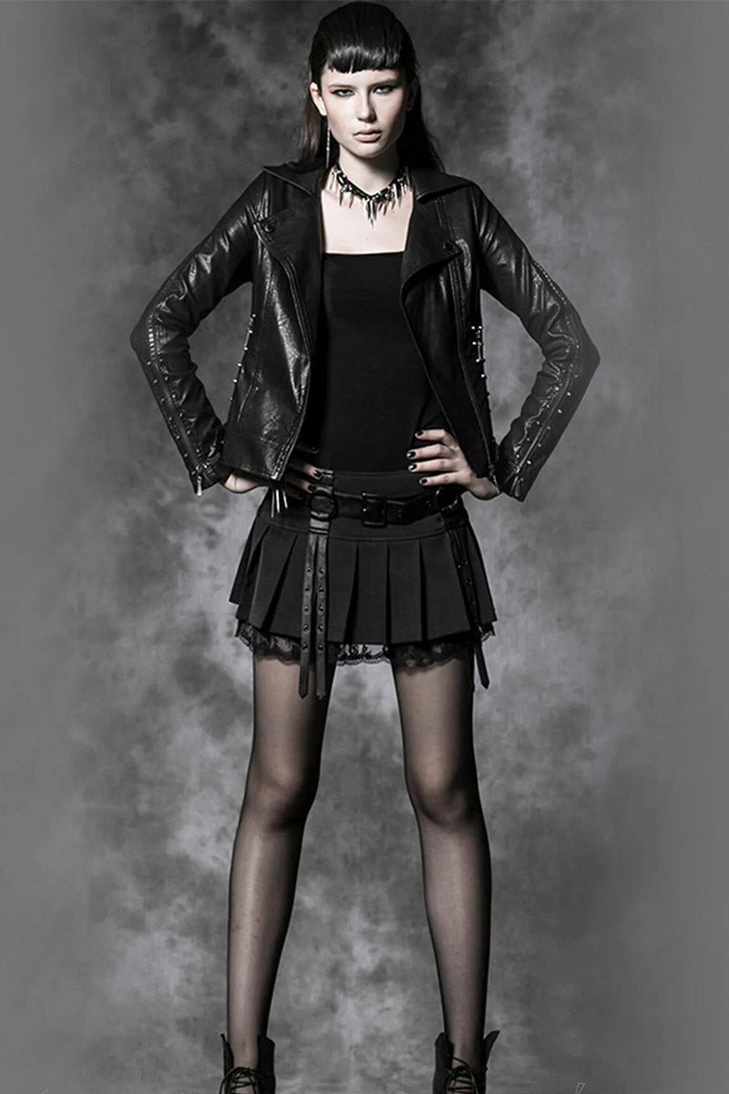 Diabolical Pleated Mini Skirt - skirts - VampireFreaks - Punk Rave