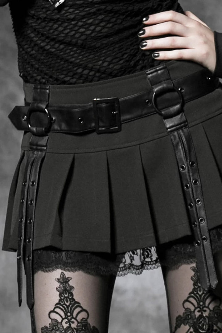 Diabolical Pleated Mini Skirt - skirts - VampireFreaks - Punk Rave