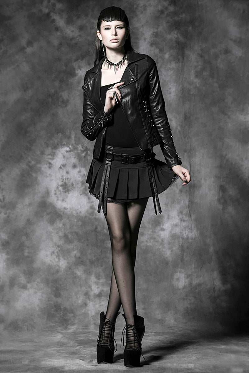 Diabolical Pleated Mini Skirt - skirts - VampireFreaks - Punk Rave