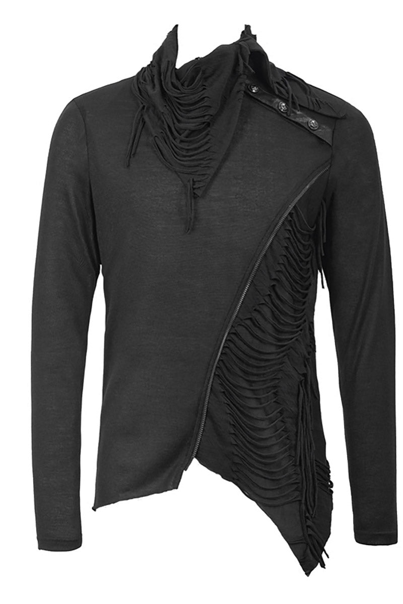 Dieselpunk Knit Long Sleeve Top - mens tops - VampireFreaks - Devil Fashion