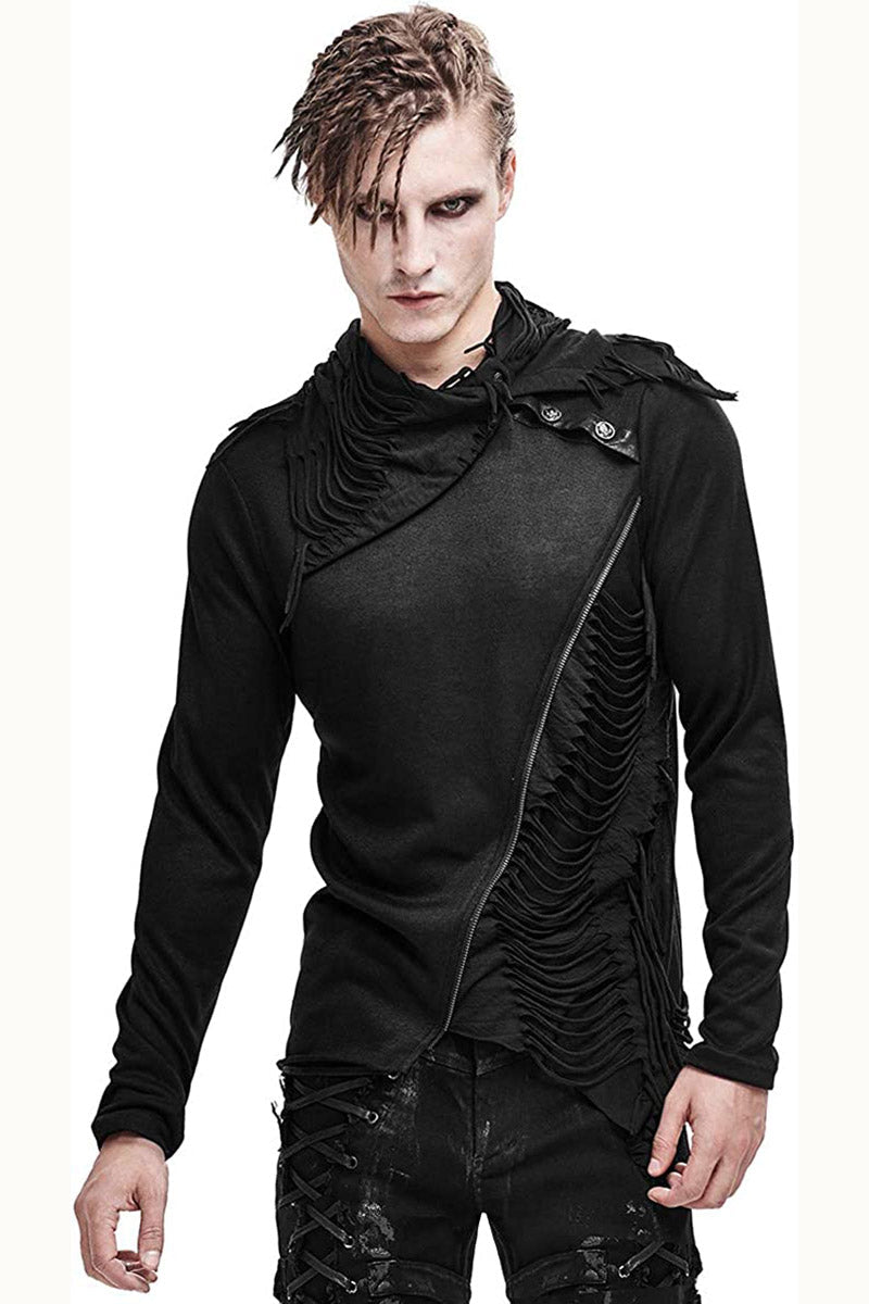 Dieselpunk Knit Long Sleeve Top - mens tops - VampireFreaks - Devil Fashion