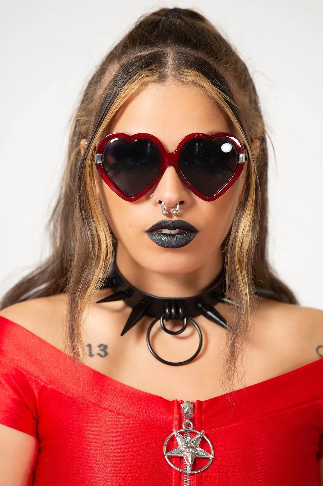 Disco Enfer Sunglasses [Scarlet] - goggles & glasses - VampireFreaks - Killstar