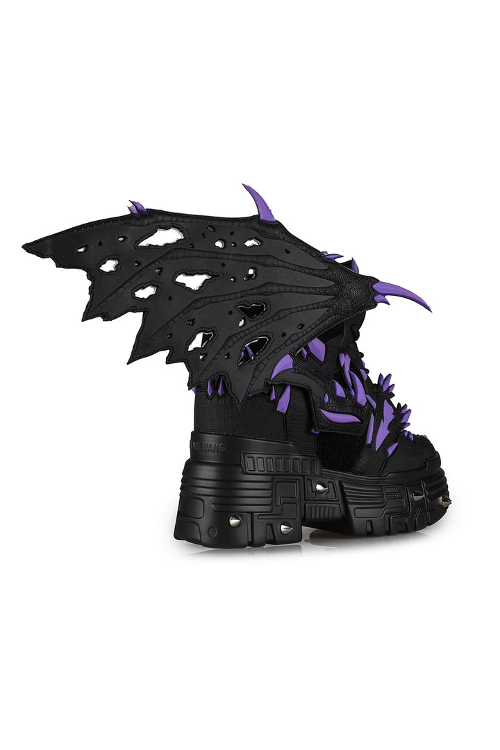 gothic vampire cosplay batwing shoes wth detachable wings 