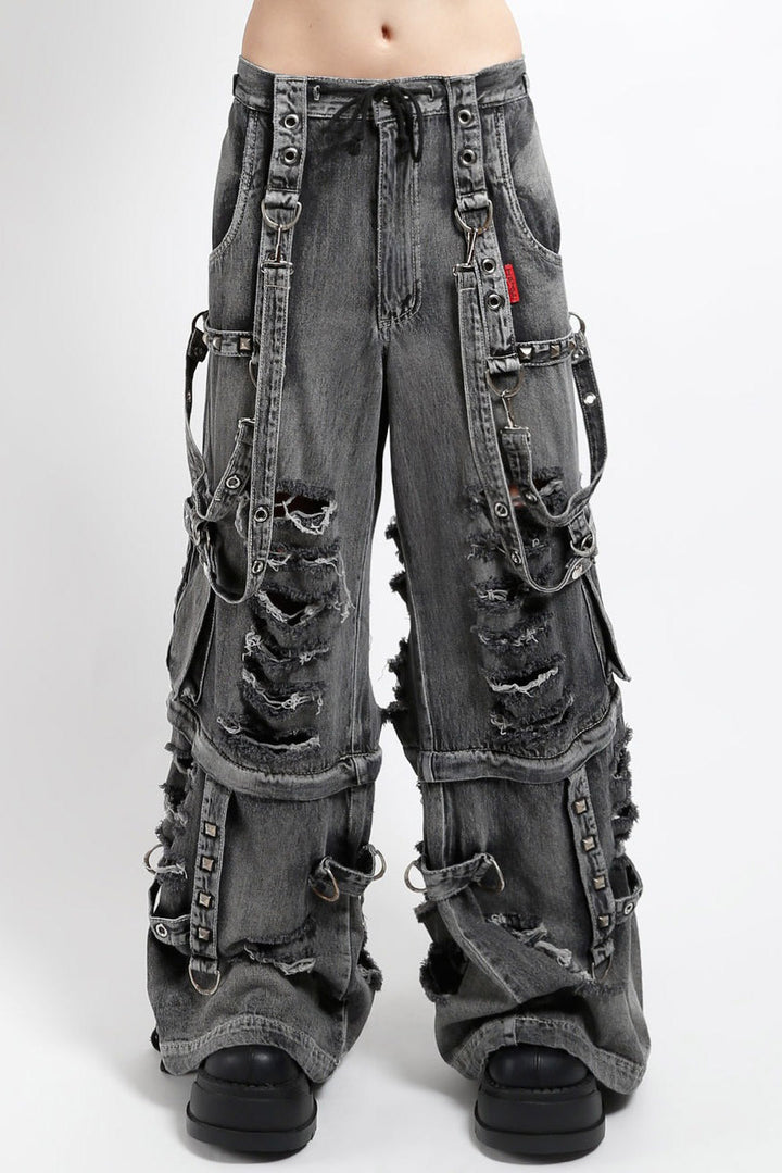 tripp nyc punk distressed shredded jeans