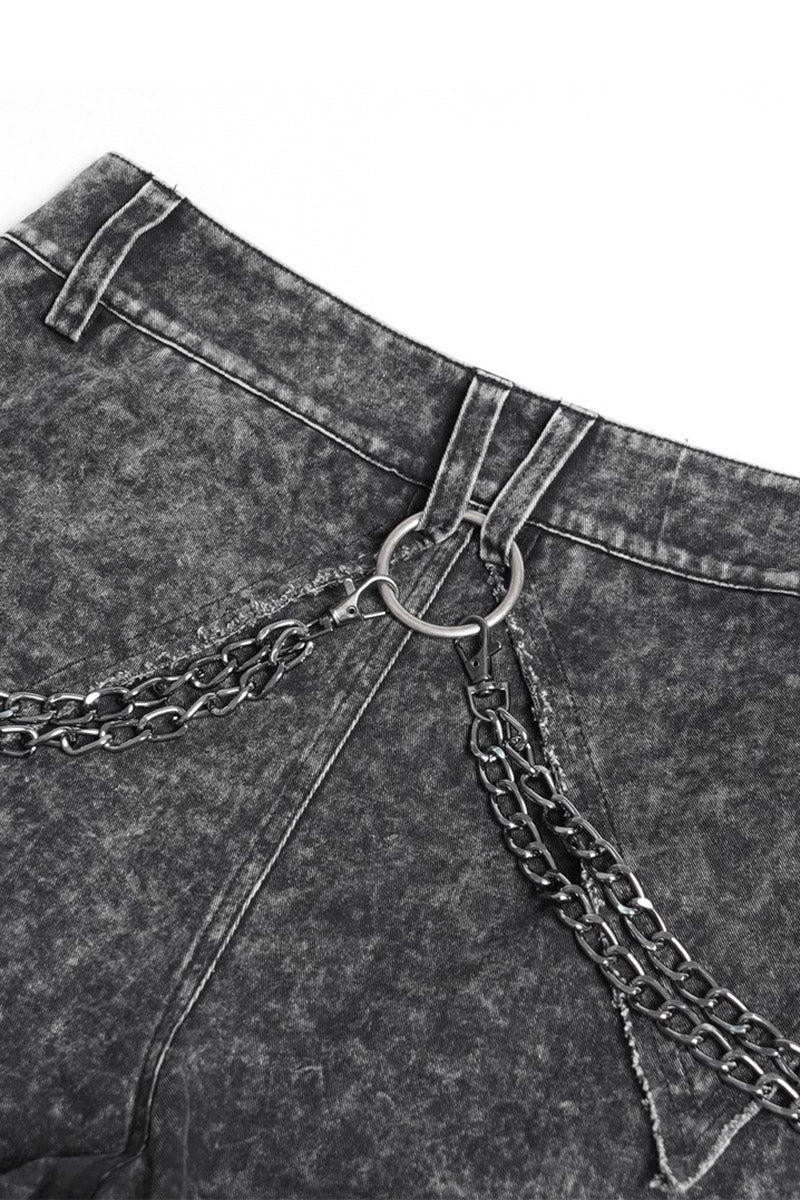 mens chain o-ring gothic pants