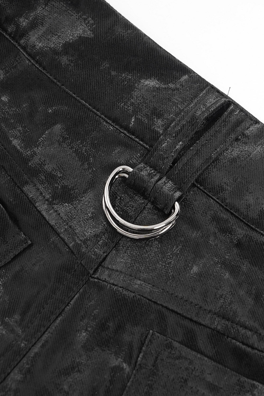 mens distressed d-ring jeans