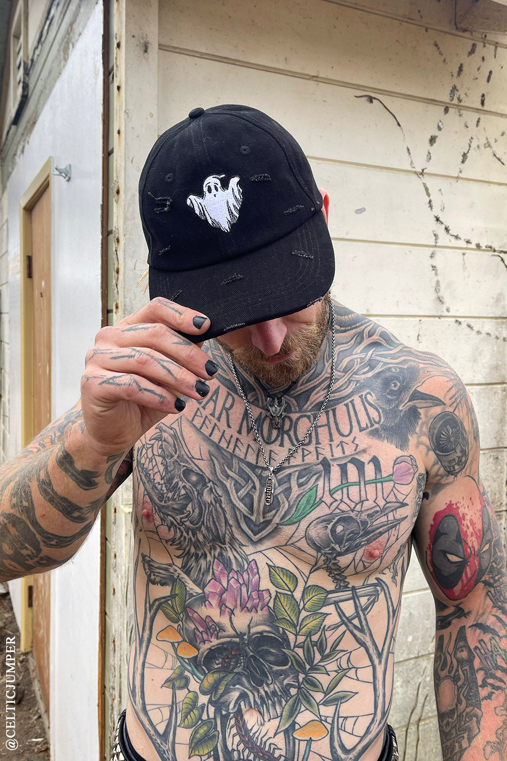 Ghost Pierced Baseball Cap