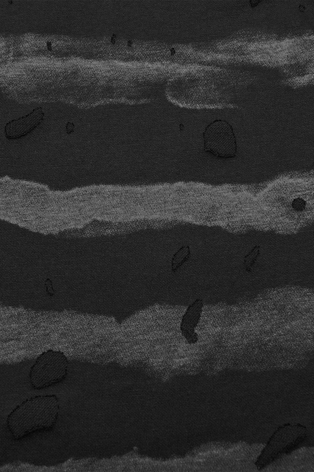 womens mall goth distressed grey and black stripe long sleeve fishnet top 