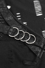 womens mesh cyber goth shirt