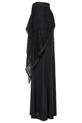 dark mermaidcore maxi skirt