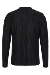 long sleeve distressed shirt