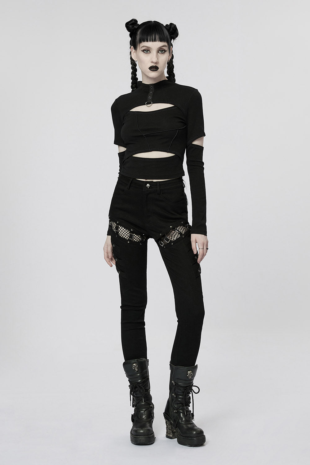 Doll Stitches Hollow - Out Top[BLACK] - womens tops - VampireFreaks - Punk Rave