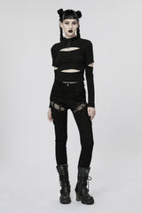 Doll Stitches Hollow - Out Top[BLACK] - womens tops - VampireFreaks - Punk Rave