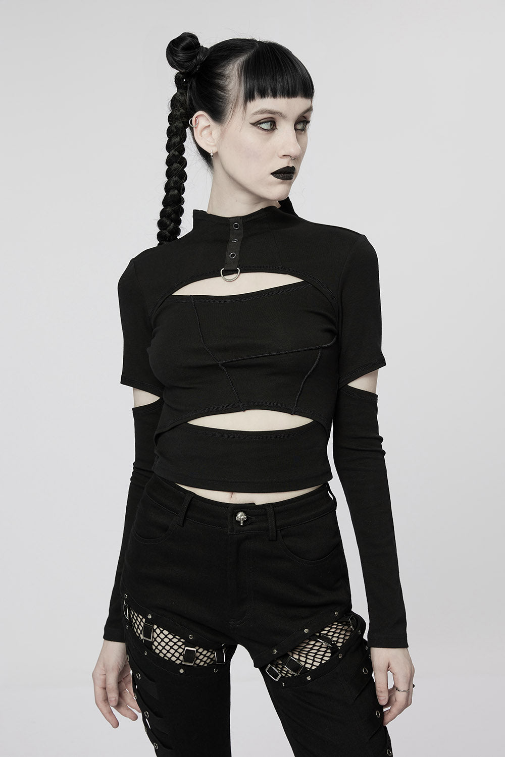 Doll Stitches Hollow - Out Top[BLACK] - womens tops - VampireFreaks - Punk Rave