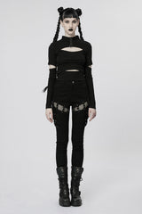 Doll Stitches Hollow - Out Top[BLACK] - womens tops - VampireFreaks - Punk Rave