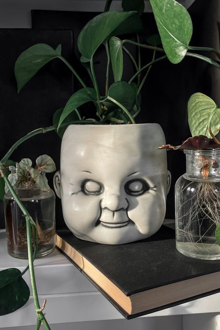 Dolls Head Planter - housewares - VampireFreaks - Killstar